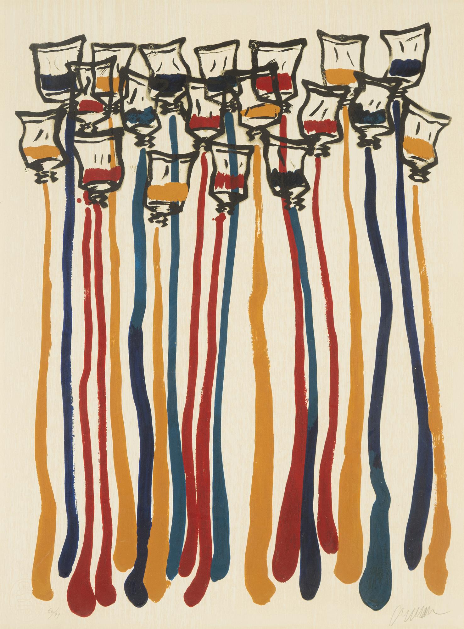 Arman, lithograph in colours, signed and numbered 66/99.