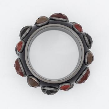 Bottega Veneta, a enamel and glass bangle.