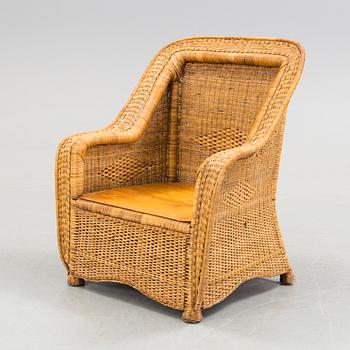 ARMCHAIR, rattan, first part of 20 th century.