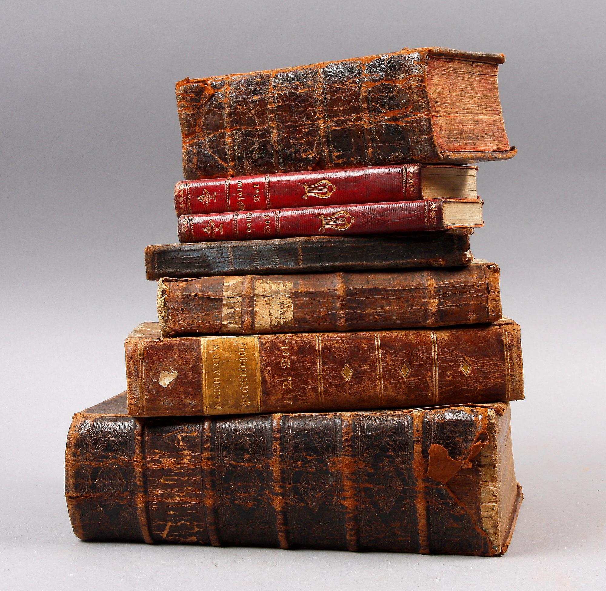 PARTI BÖCKER, 7 st, teologi, 1700-1800-tal.