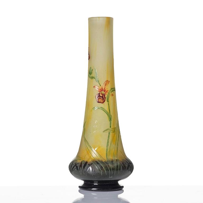 Daum Frères, an Art Nouveau cameo glass vase, Nancy, France.