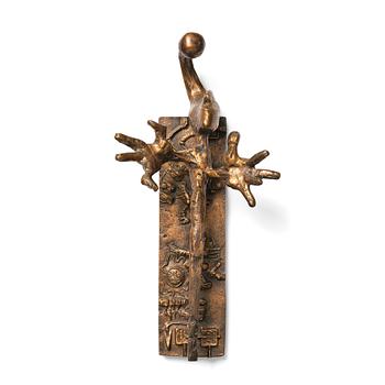 864. Bror Marklund, Sculpture/handle with a jester.