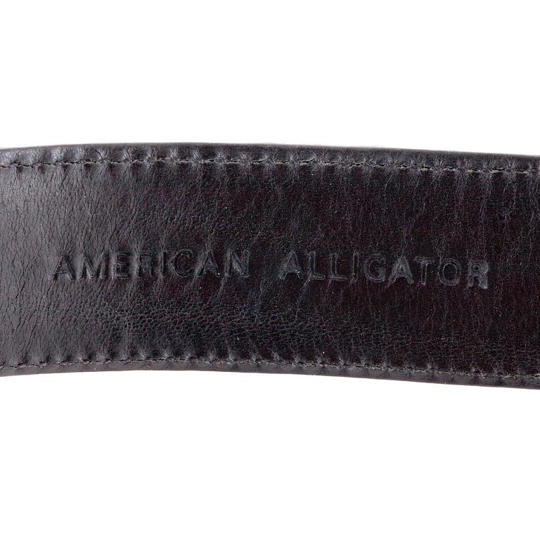 RALPH LAUREN, a black crocodile belt.