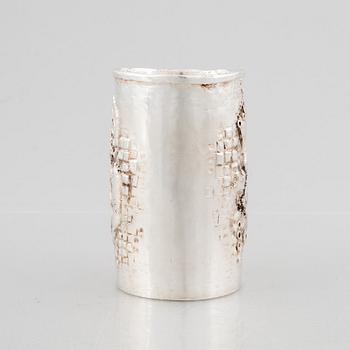 A sterling silver vase, mark of Lars Arby, Gothenburg, Sweden 1983.