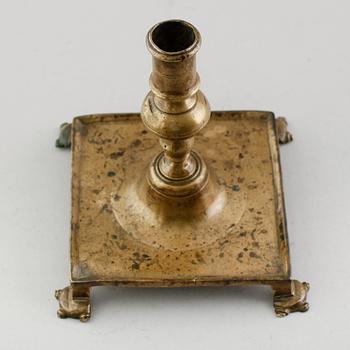 LJUSSTAKE, mässing, 1600-tal.