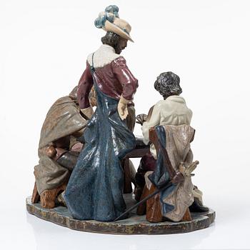 Juan Huerta, figurine, "Playing Cards", Lladró, Spain.