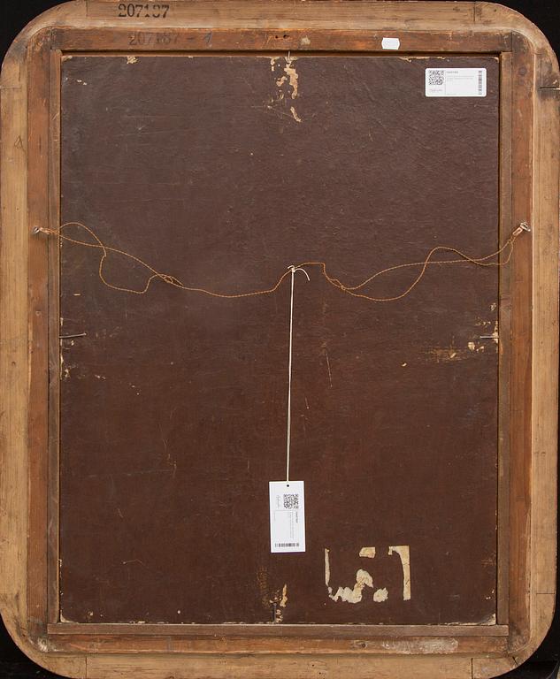 Unknown artist, 19th century, an indistinctly signed and dated oil on board.