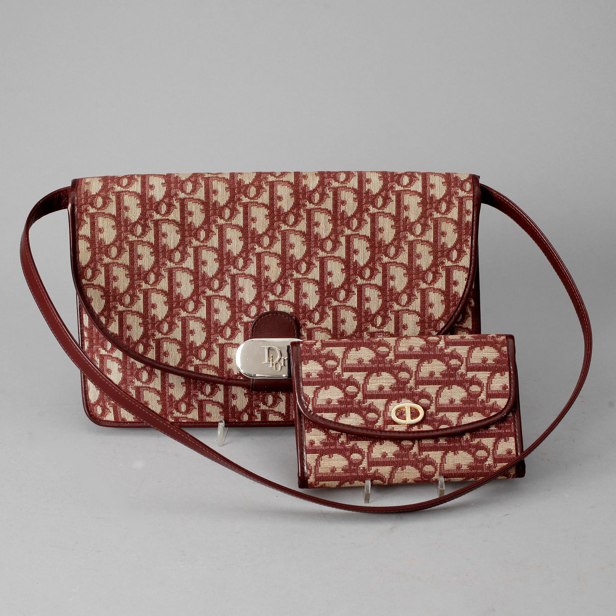 HANDVÄSKA samt PORTMONNÄ, Christian Dior.