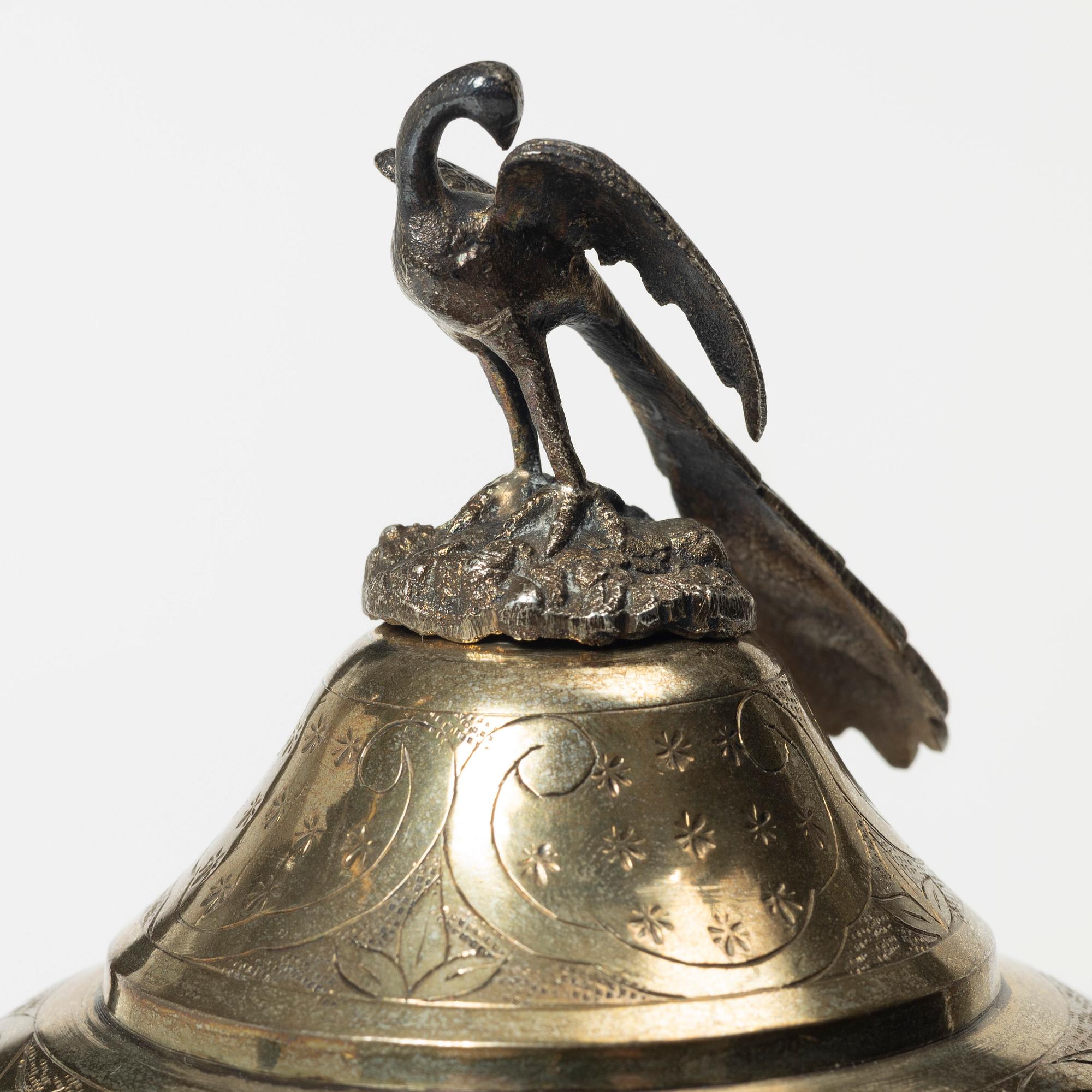 Lockpokal, silver, Osmanska kulturområdet, Abdul Hamids period, ca 1880-90-tal.