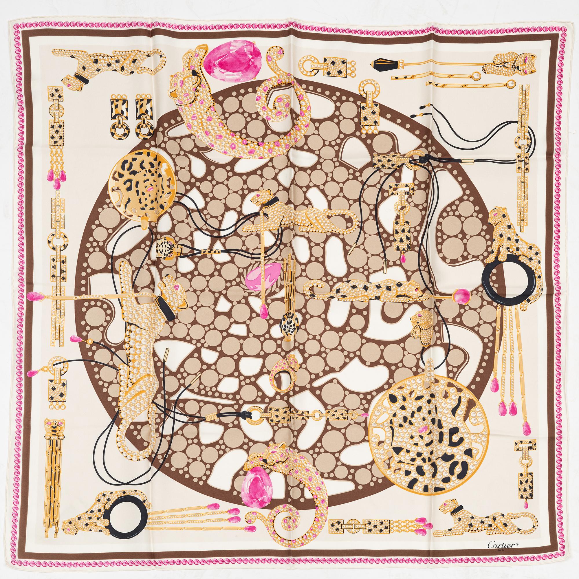 Cartier, scarf.