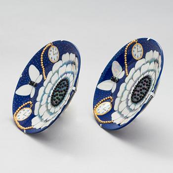 Birger Kaipiainen, Two ceramic dishes signed Birger Kaipiainen, Arabia, Finland.