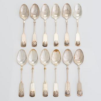 Skedar, 24 st, silver, Kuopion Kultaseppä Oy 1965-69.