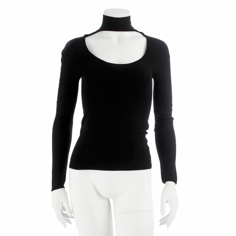 GUCCI, a black top.Size S.