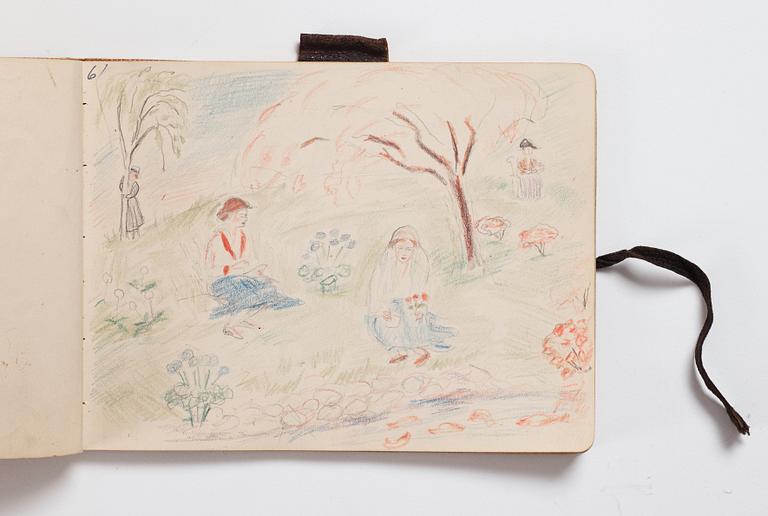 Nils von Dardel, Sketchbook, from trip to Hokkaido, Japan, 1917.