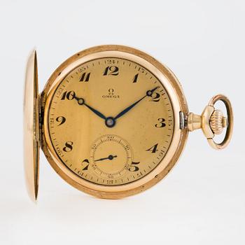 OMEGA, pocket watch, 51,5 mm, hunting case,