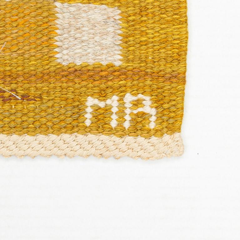 Marianne Richter, matta, "Gultaggen", rölakan, ca 244 x 190 cm, signerad AB MMF MR.