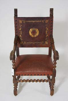 KARMSTOL, barockstil.