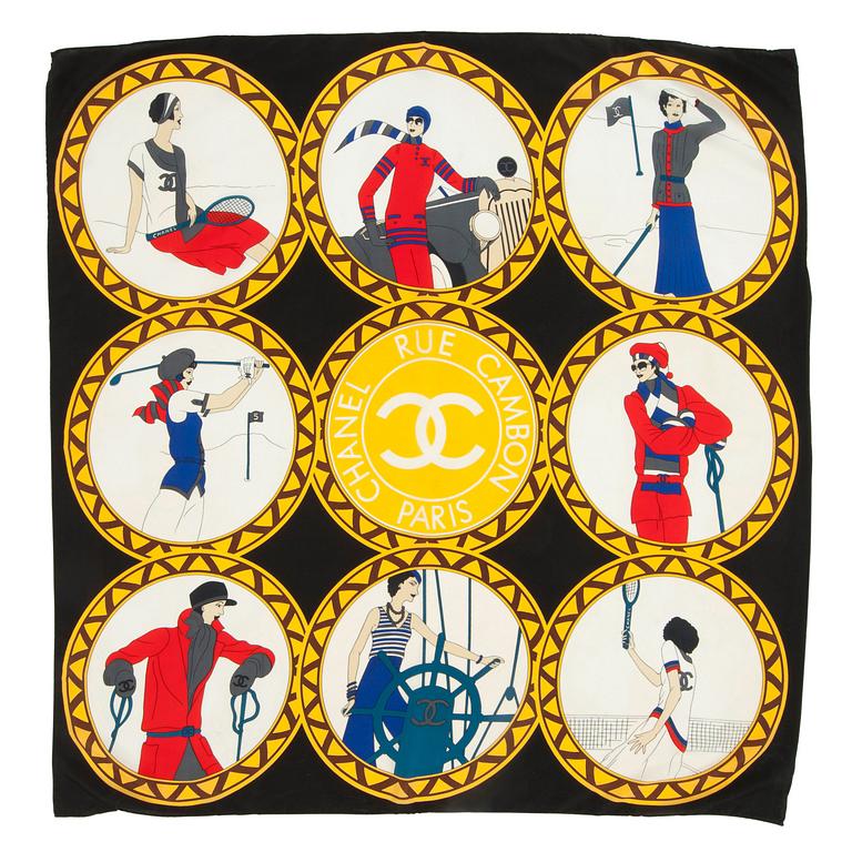 CHANEL, a silk scarf.
