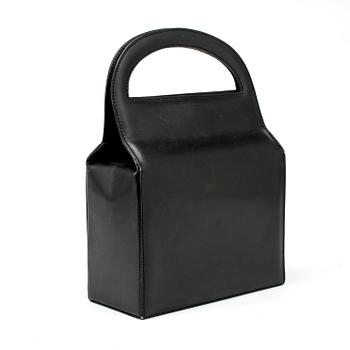 CÉLINE, a black leather evening bag, from the 1950/60s.