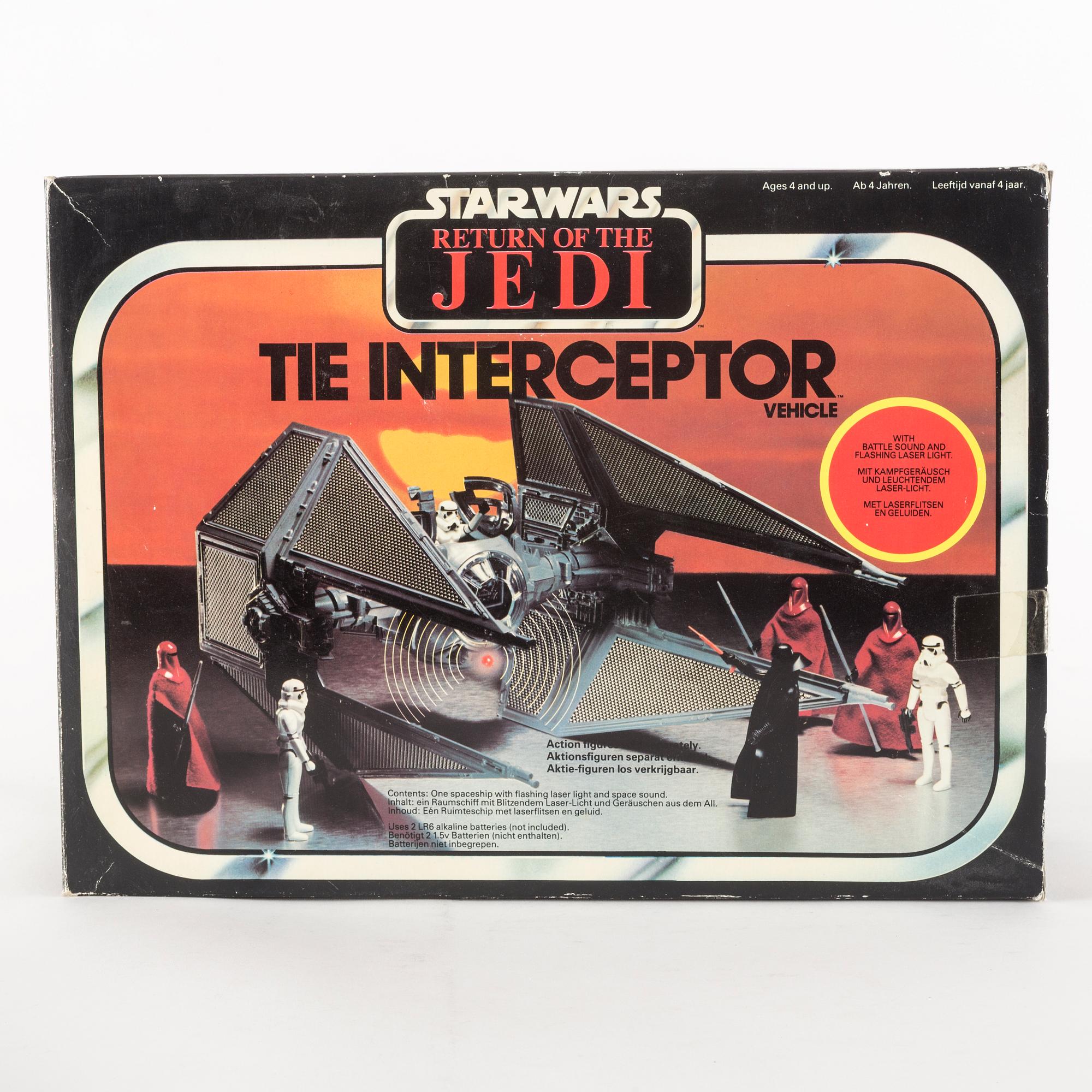 STAR WARS, Tie Interceptor i svensksåld kartong, Return of the Jedi, 1983.