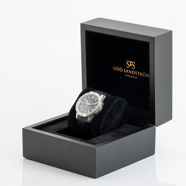 Sjöö Sandström, Royal Steel, Worldtimer, "SÄPO/Swedish Security Service", armbandsur, 41 mm.