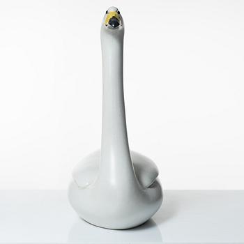 Paul Hoff, a stoneware sculpture of a swan, "Cyngus Cyngus", Gustavsbergs STudio, Sweden, 1986.