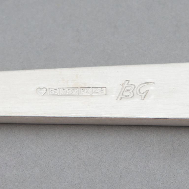 Bertel Gardberg, a 157-piece set of "Birgitta" sterling silver cutlery,  Kultateollisuus, Turku, Finland 1991-2001.