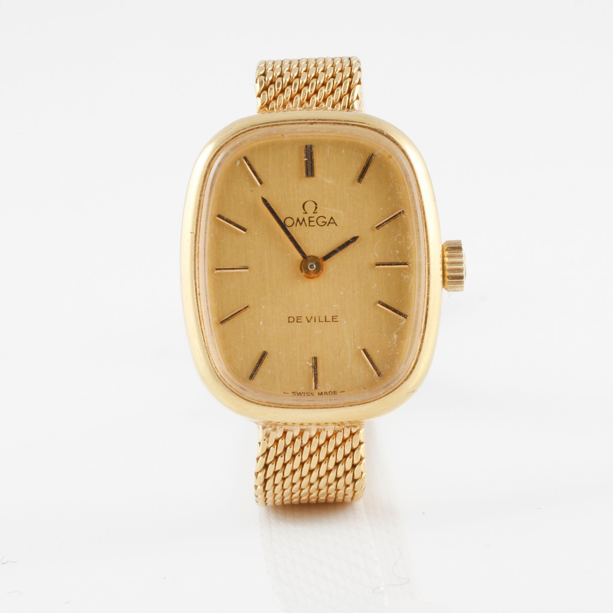 ARMBANDSUR, dam, 18 K guld, Omega, De Ville. Vikt 31 g.