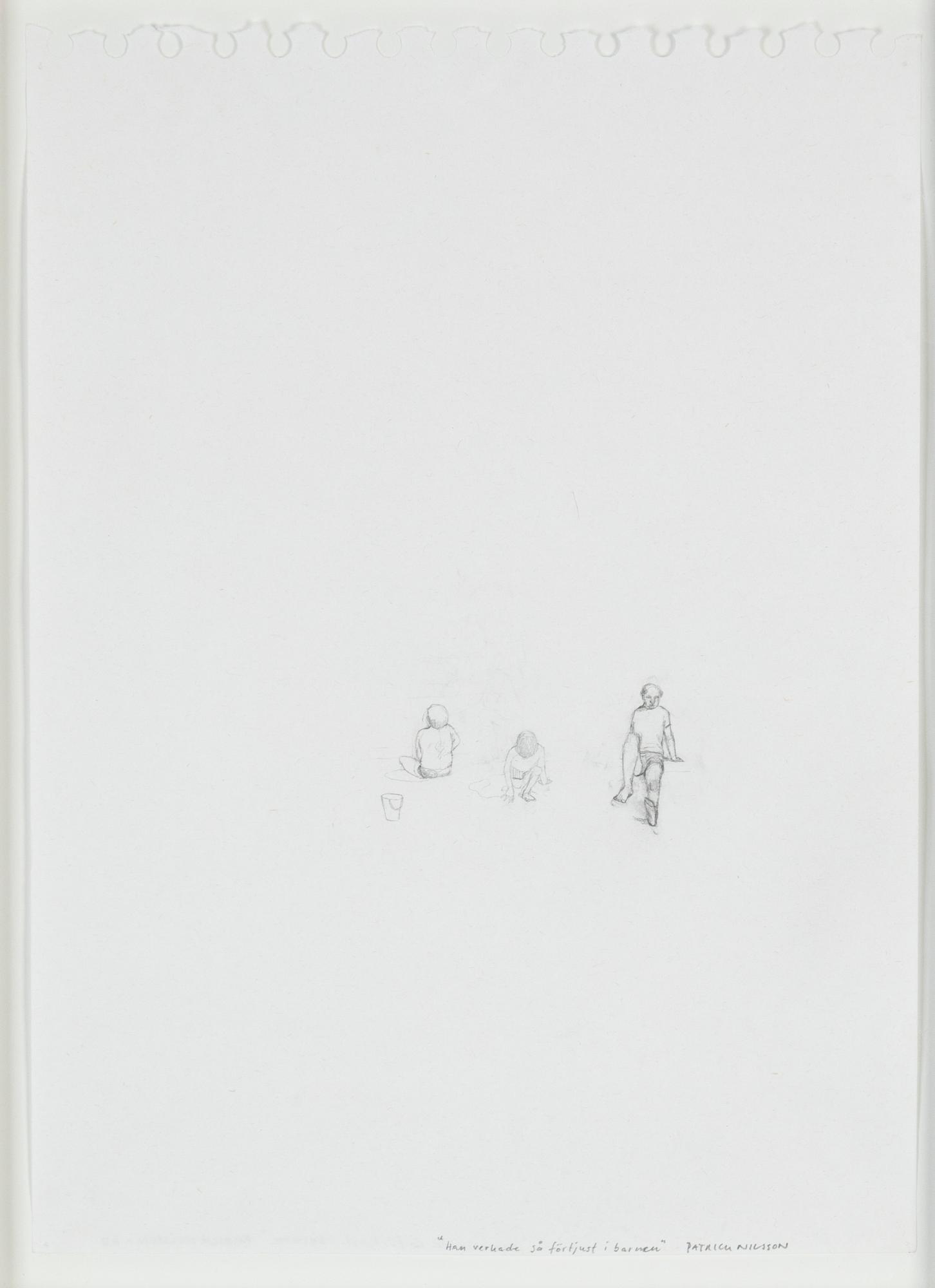 Patrick Nilsson, blyerts på papper, signerad, utförd 2003.