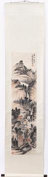 Xiao Sun (1883-1944), scroll painting, Mountanious landscape, China, dated 1930.