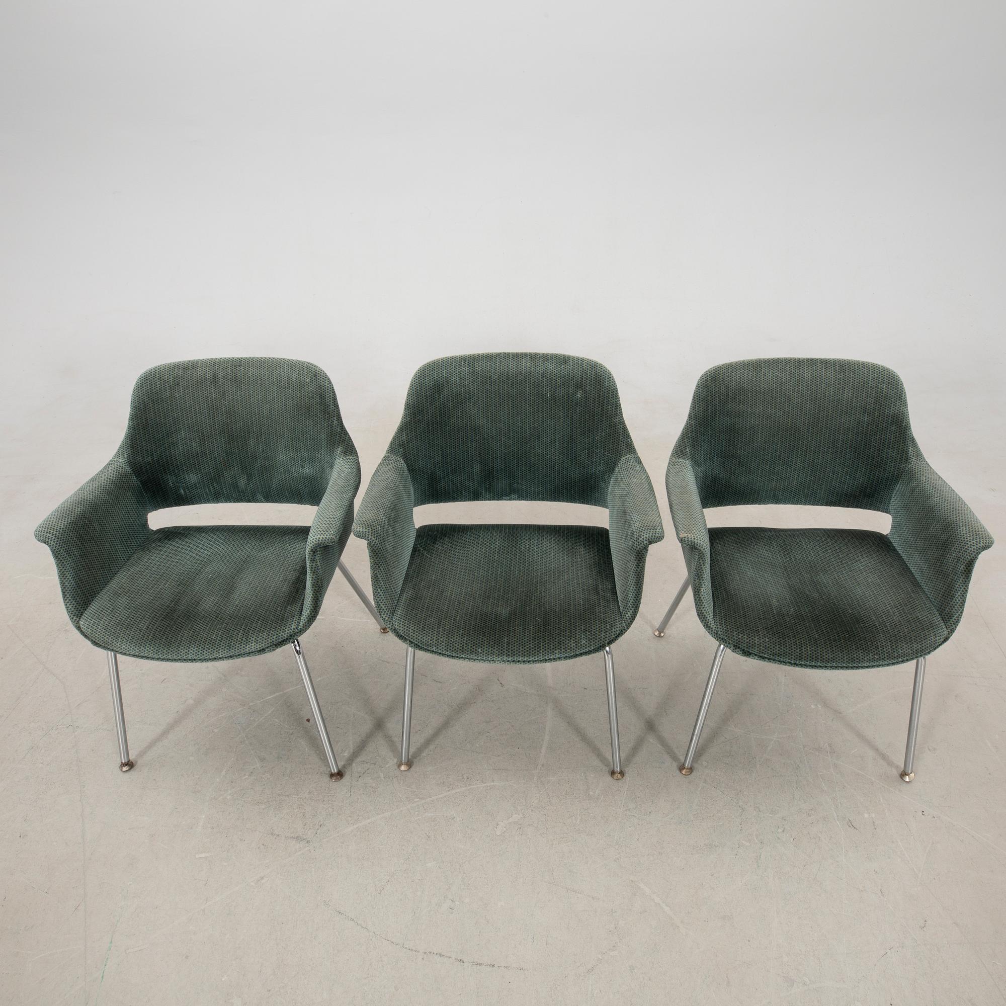 Armchairs 3 pcs "Jupiter 08567" Asko Finland 1970s.