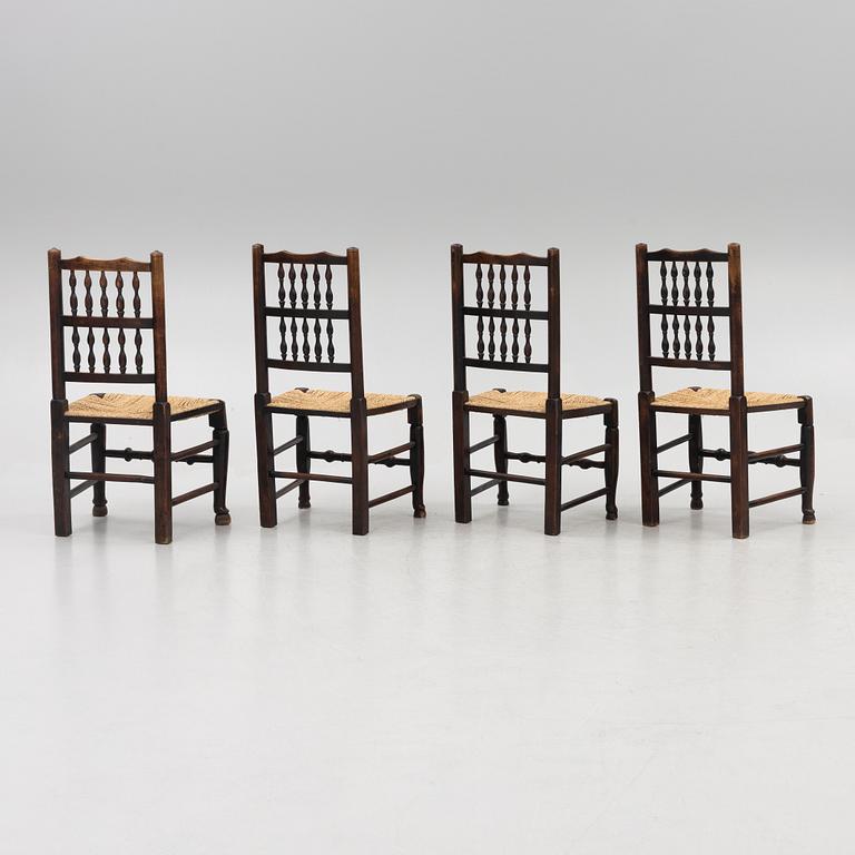 A set of four chairs, France, 18th century/early 19th century.