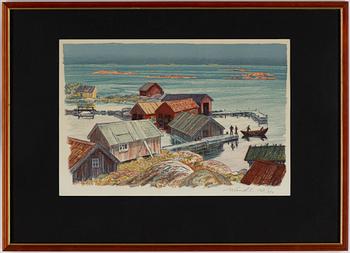 Roland Svensson, lithograph in colours, signed 167/360.