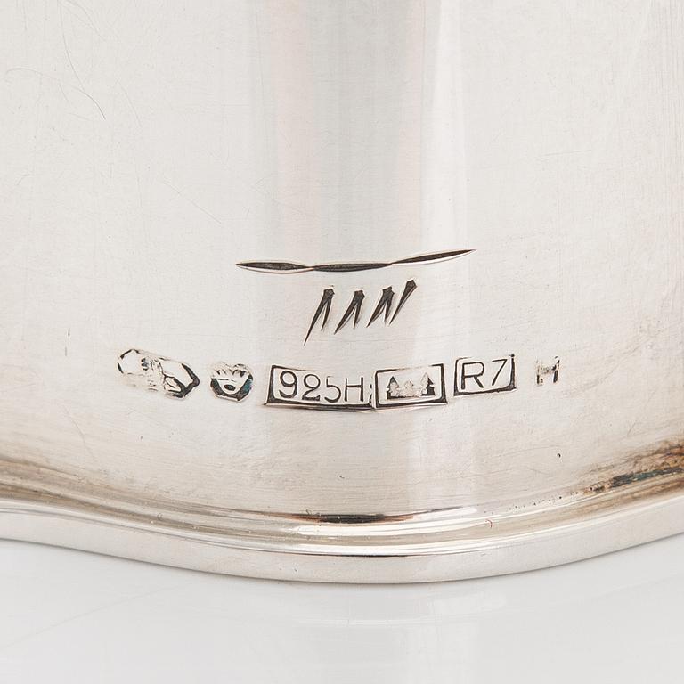 Tapio Wirkkala, sterling silver vase model TW 2, Kultakeskus, Hämeenlinna 1970. Design year 1954.