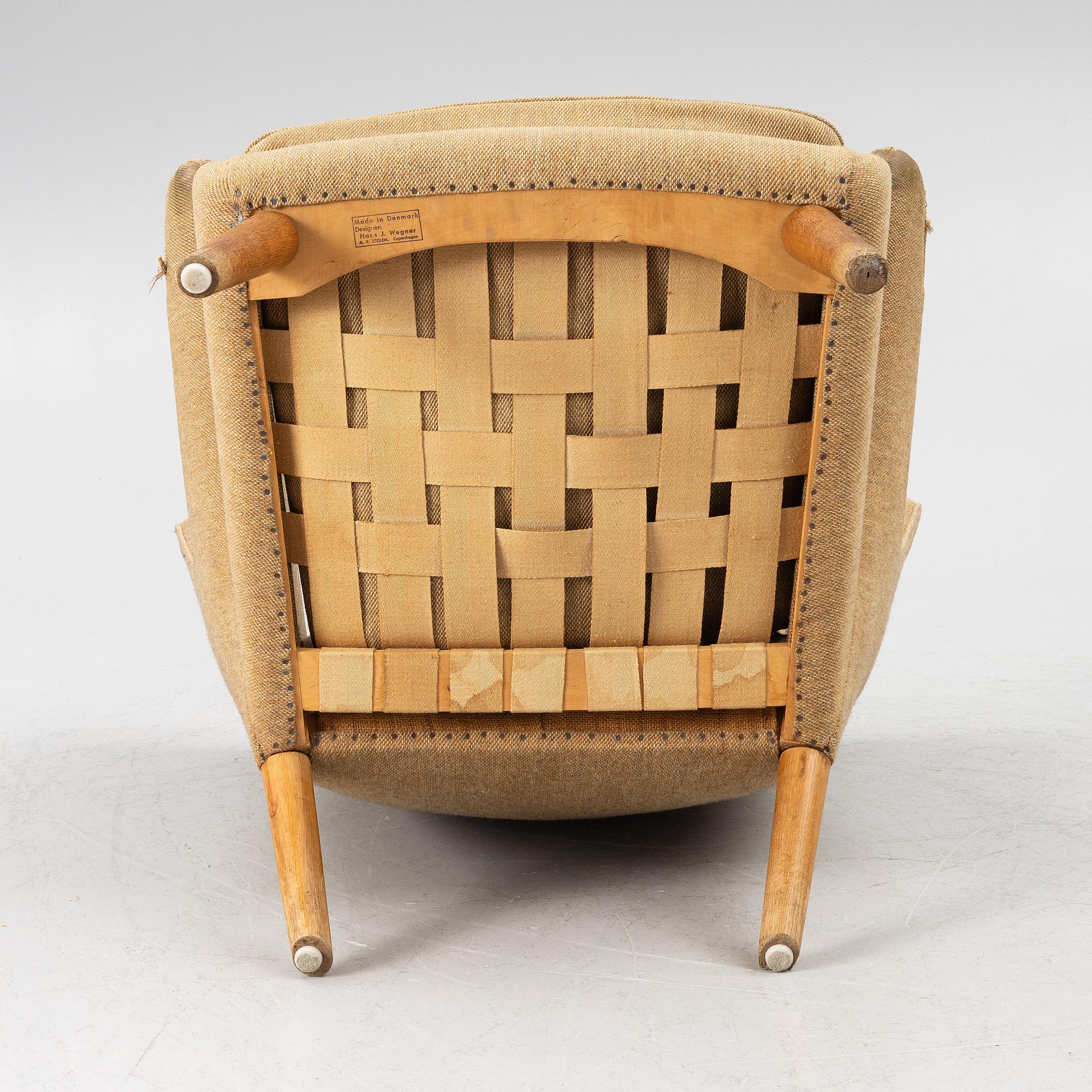 Hans J. Wegner, fåtölj "Bamse/Papa Bear", AP-stolen, Danmark, 1950-60-tal.