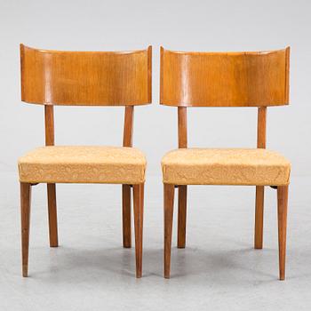A pair of Swedish Grace klismos chairs, 1930's.