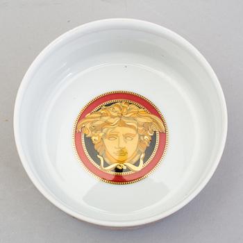 A lidded jar and a dish, Versace "Medusa".