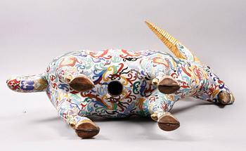 SKULPTUR, cloisonné, 1900-tal.