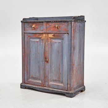 A painted cabinet, 19th Century.