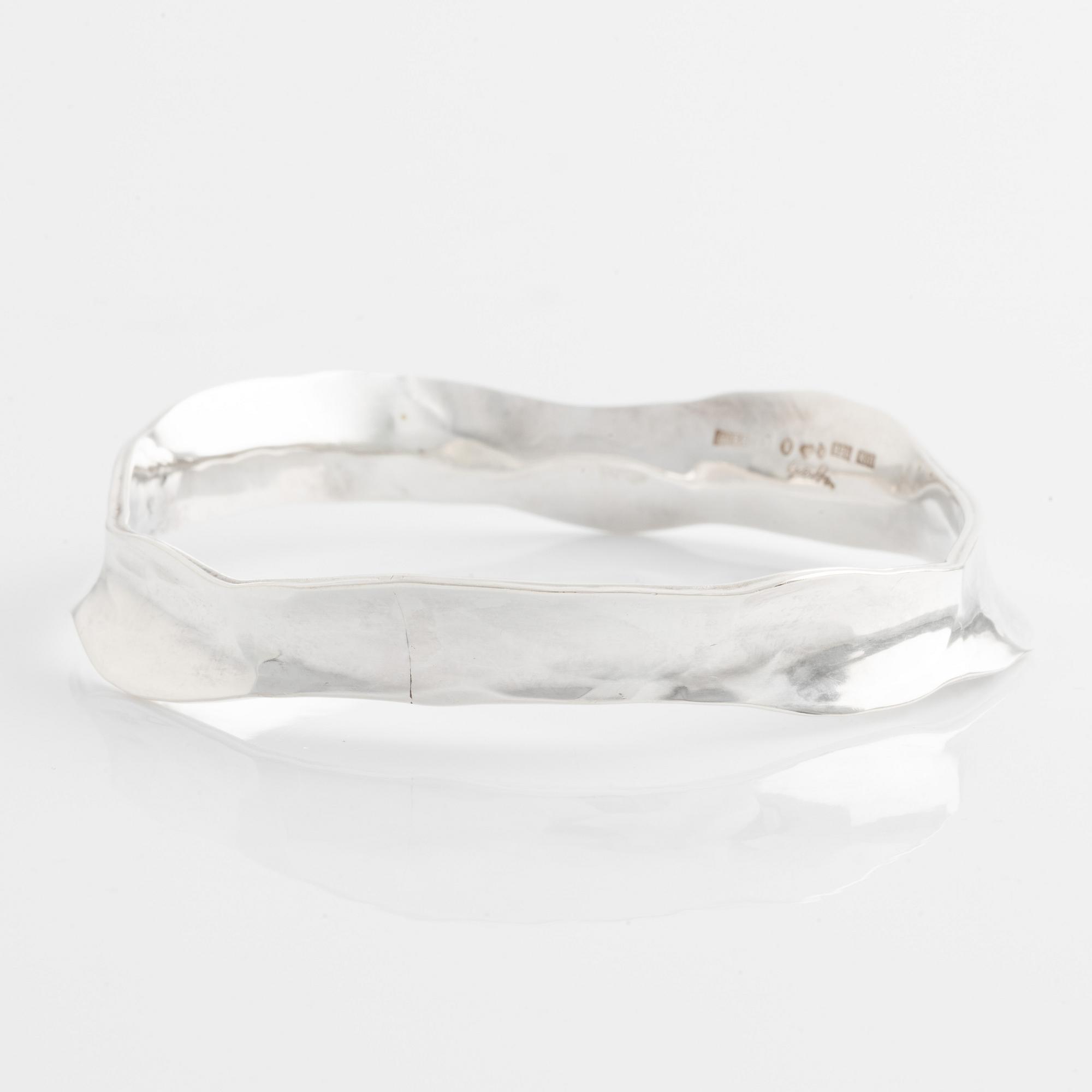 Claës E. Giertta, Bracelet sterling silver, Stockholm 1984.