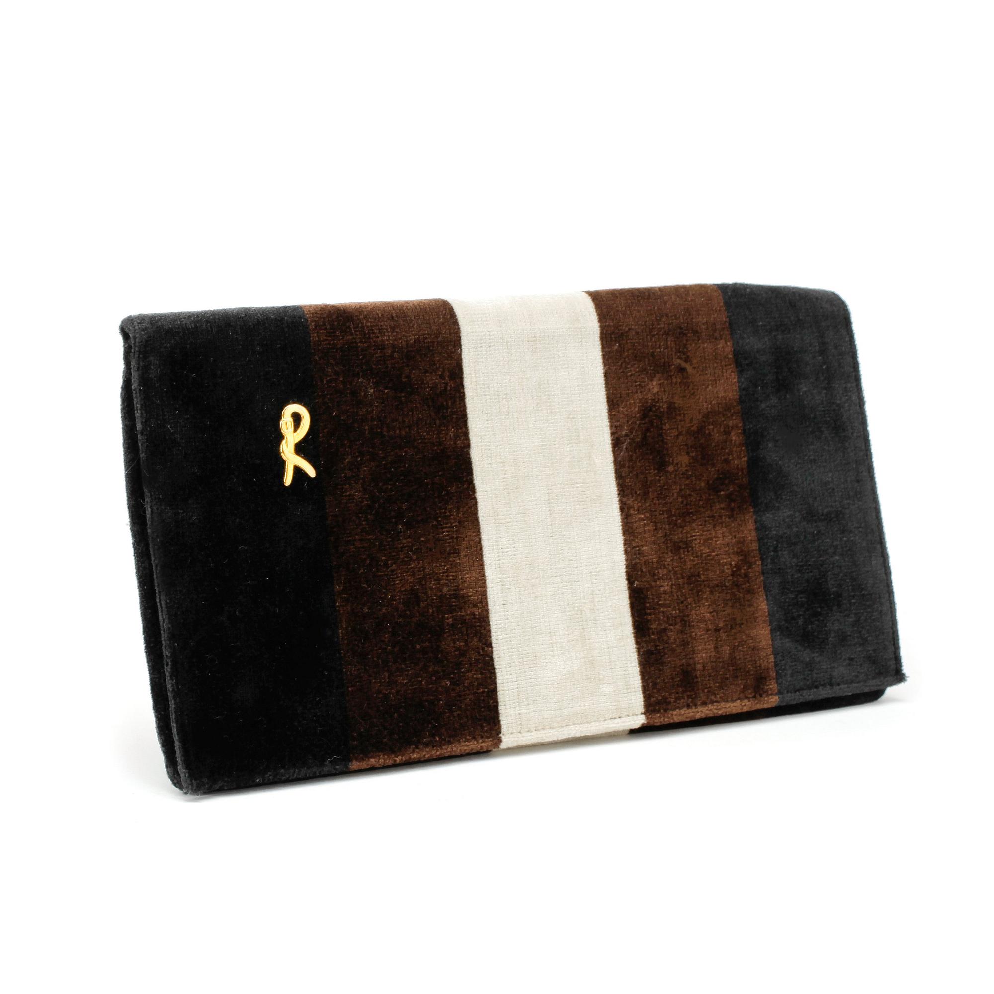 ROBERTA DI CAMERINO, a velvet clutch.