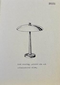 Bertil Brisborg, or Erik Tidstrand, a table lamp, model "30331", Nordiska Kompaniet, 1940s.