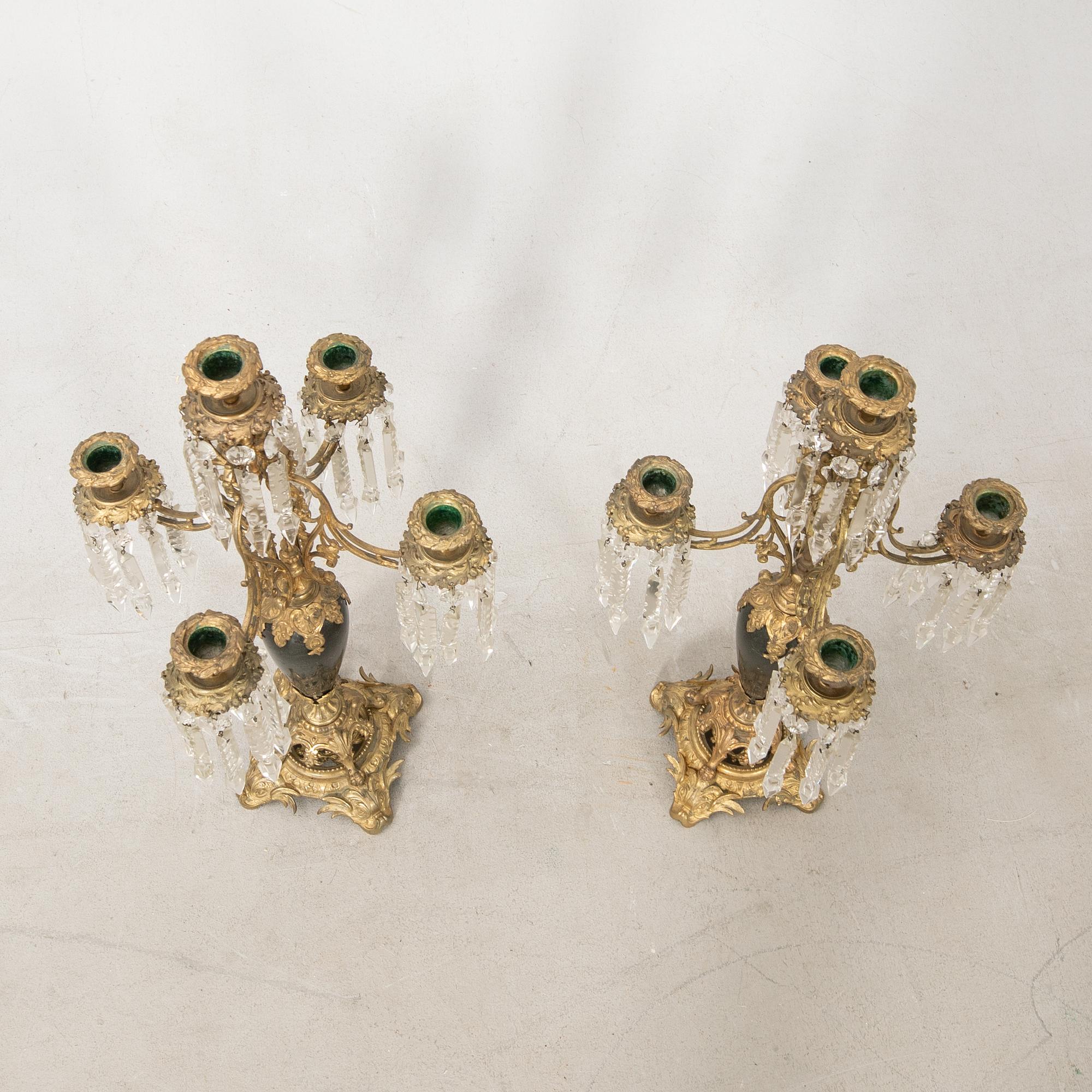 Candelabras, a pair, Neo-Rococo, circa 1900.