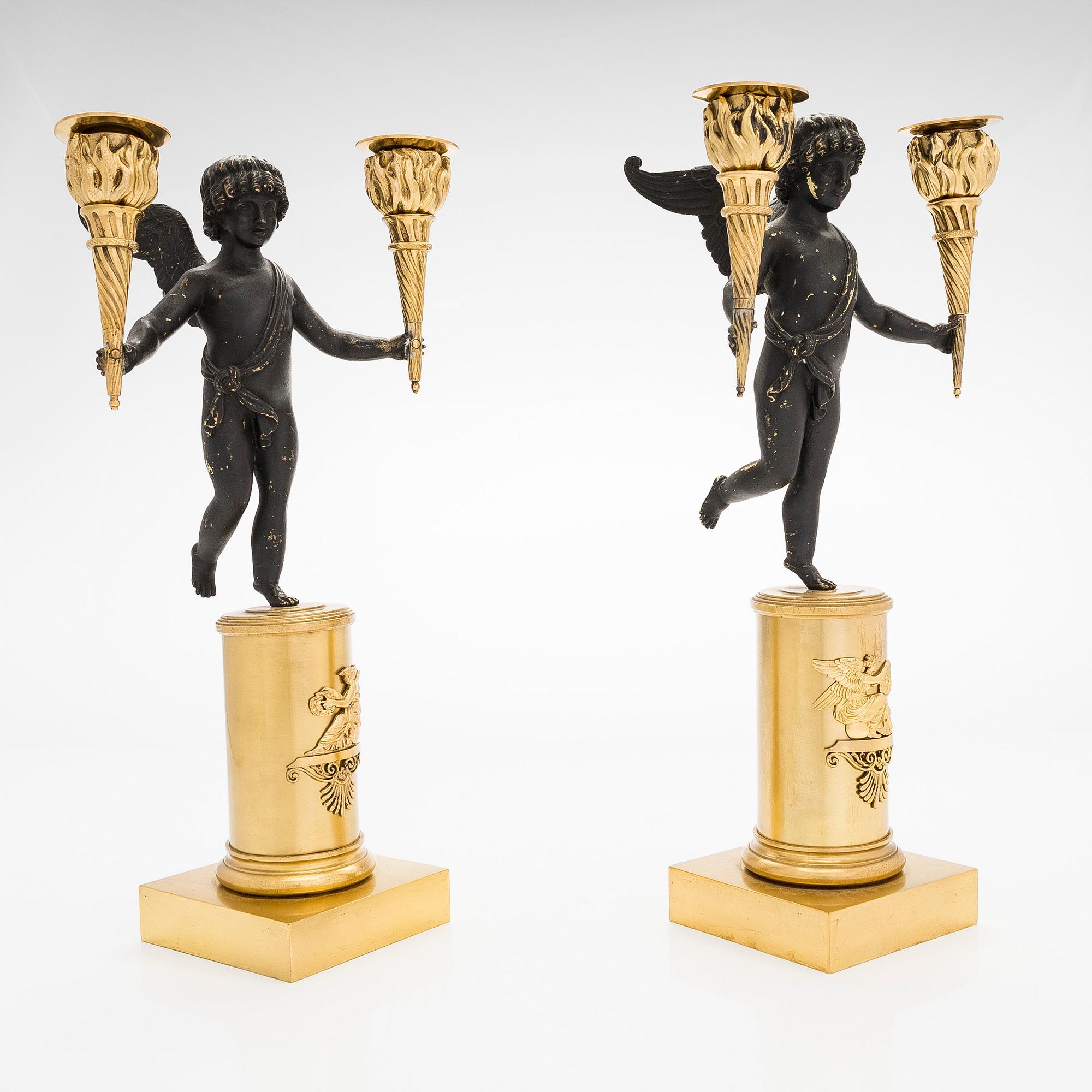 A pair of early 20th-century candelabras.