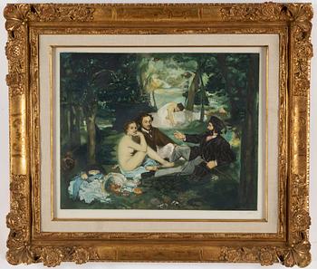 ÉDOUARD MANET, efter, färgakvatintetsning, utförd av Jacques Villon 1929, signerad Jacques Villon och numrerad 11/200.