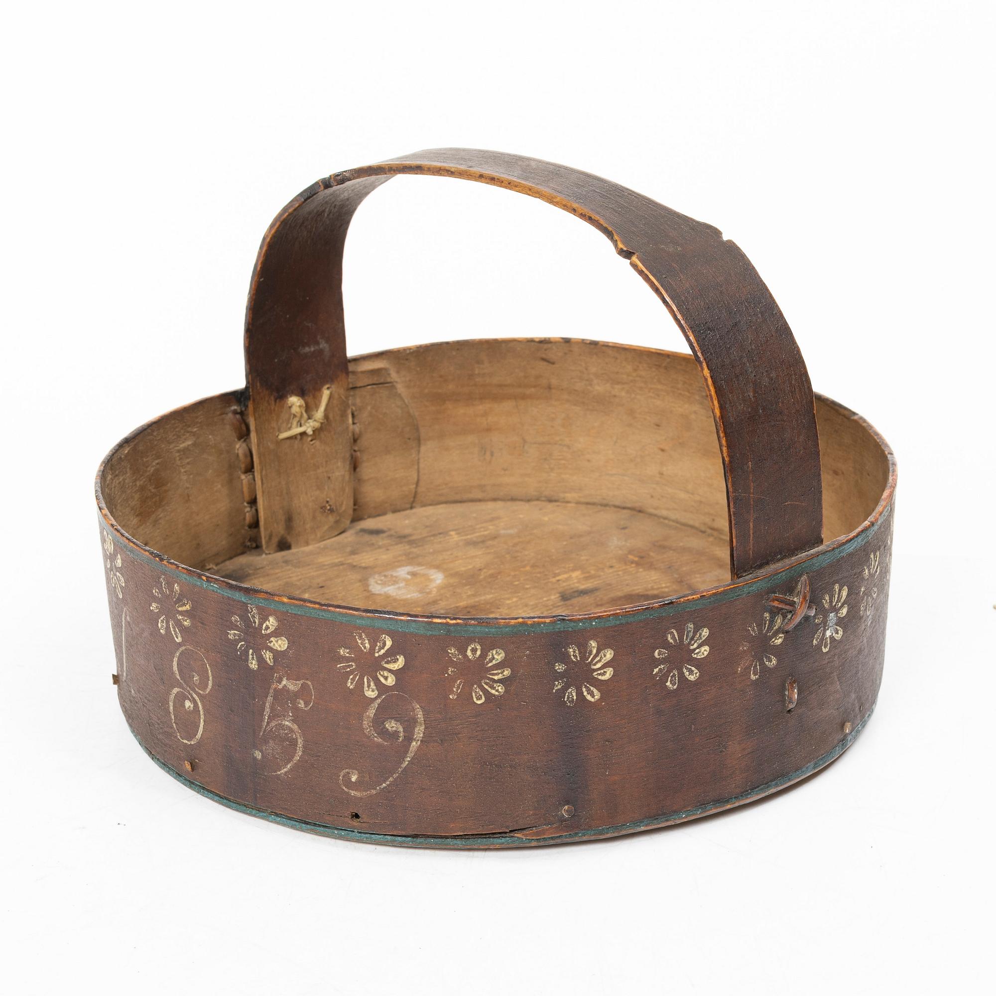 Korg, allmoge, svepteknik, 1800-tal.