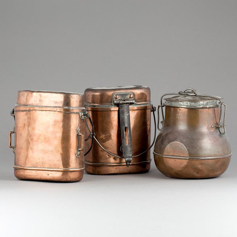MATKÄRL, 3 stycken, 1800-tal.