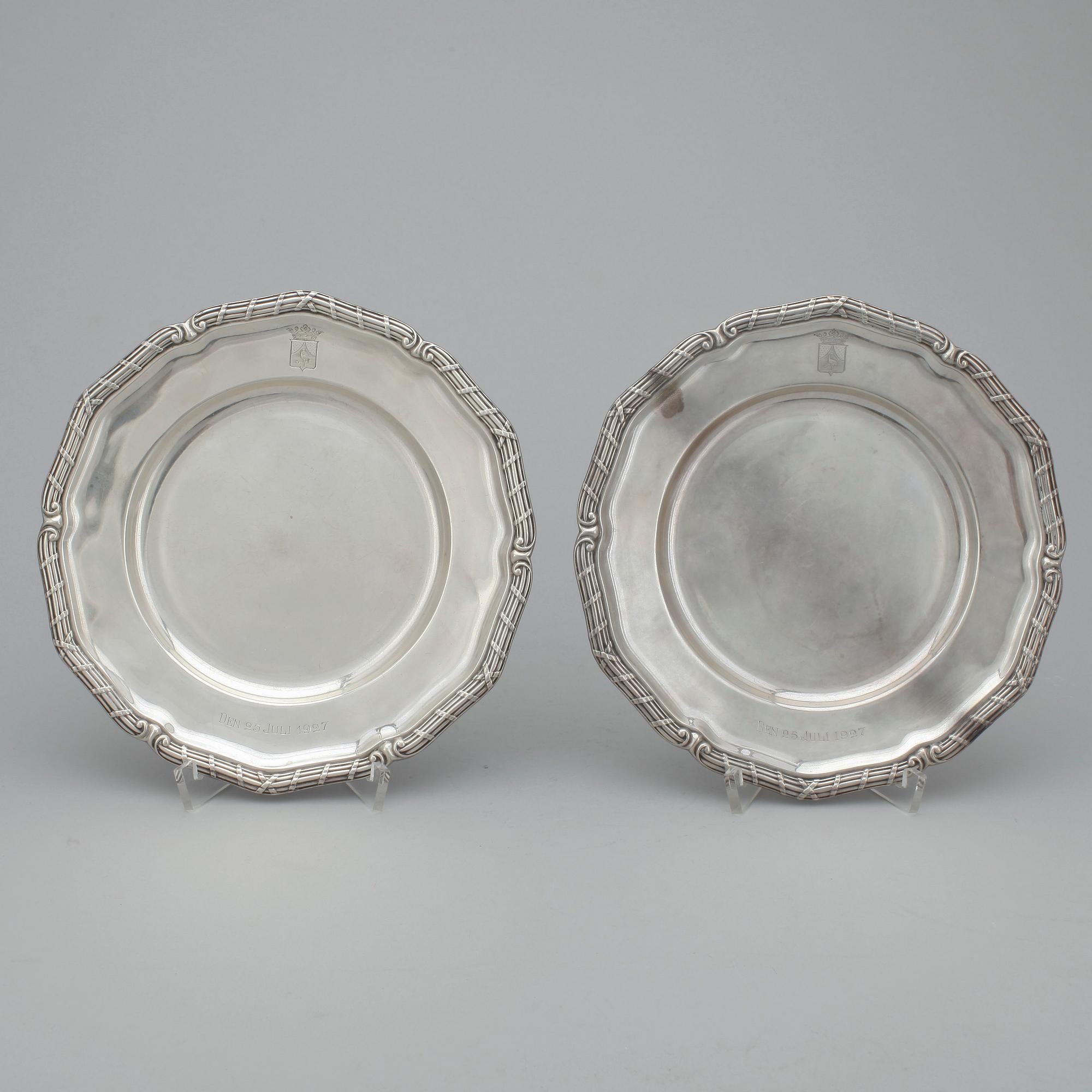 FAT, ett par, silver, K. Anderson, Stockholm 1915. Totvikt ca 340 gram.