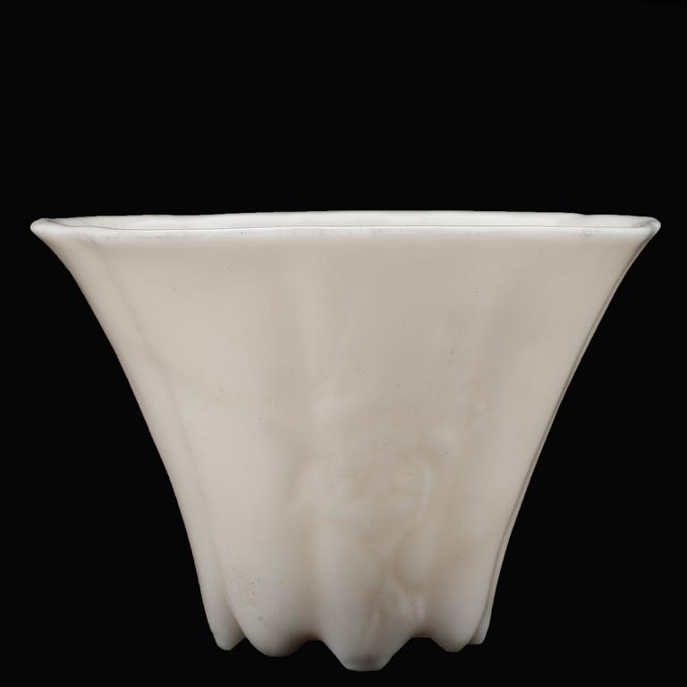 VINBÄGARE, porslin, Kina 1700-tal.