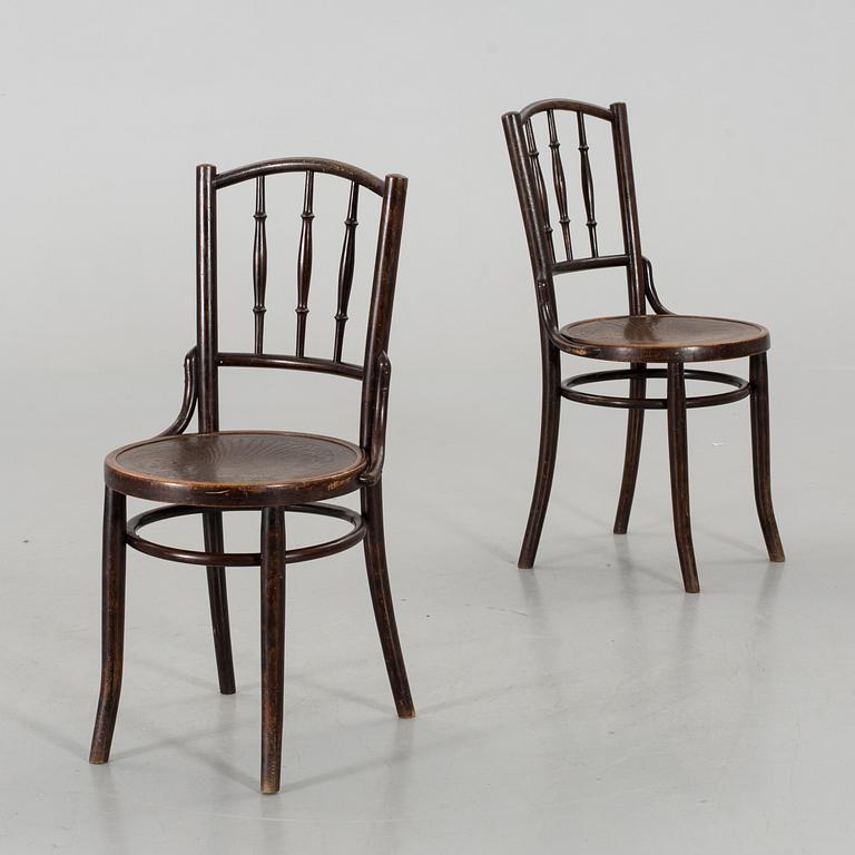 A PAIR OF BENTWOOD CHAIRS, MADE IN ROMANIA.
